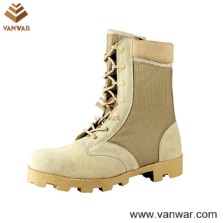 Suede Cow Leather Military Desert Boots with Padded Collar (WDB005)
