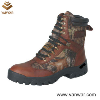 Unisex Tumbled Leather Waterproof Hunting Boots (WHB007)