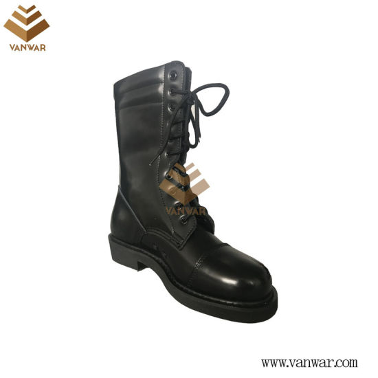 Full Leather Black Military Combat Boots with High Quality (WCB053)