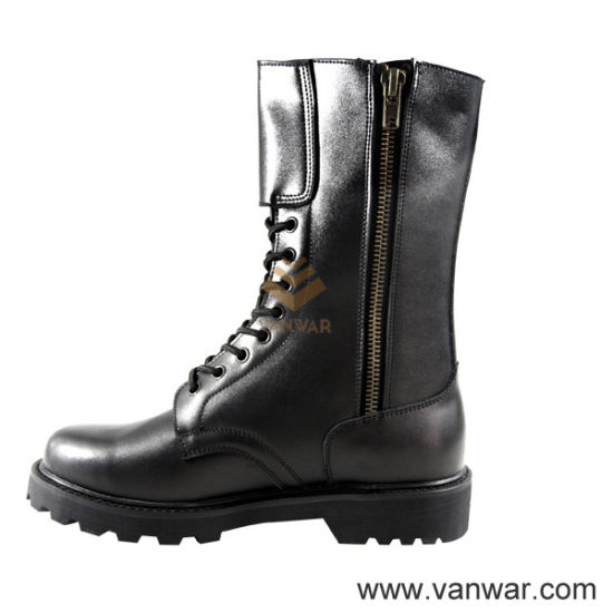 Full Leather Black Military Tactical Boots for Soliders (WTB010)