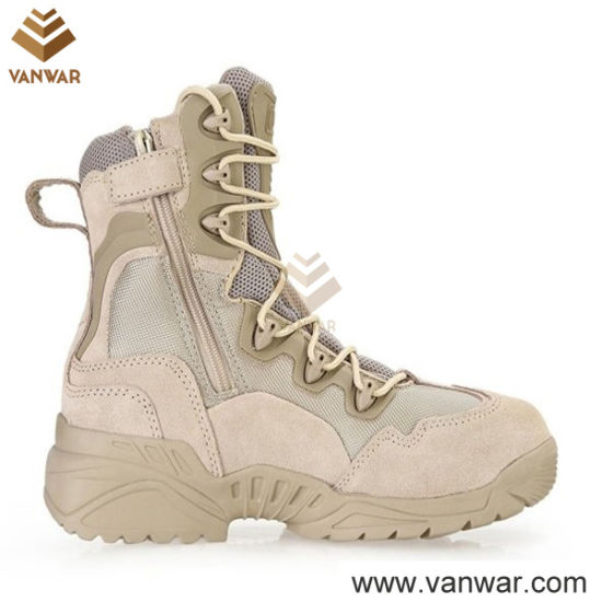 Breathable Military Desert Boots of Tan Desert Color (WDB039)