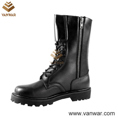Full Leather Black Military Tactical Boots for Soliders (WTB010)
