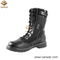 Black Fabric and Leather Combat Military Boots (WCB011)