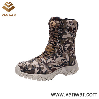 Suede Cow Leather Military Camouflage Boots with Rubber Outsole (CMB012)