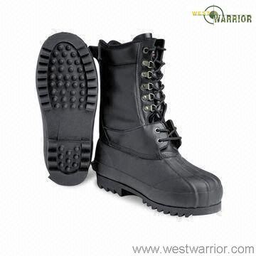 Black Waterproof Military Working Boots (WWB027)
