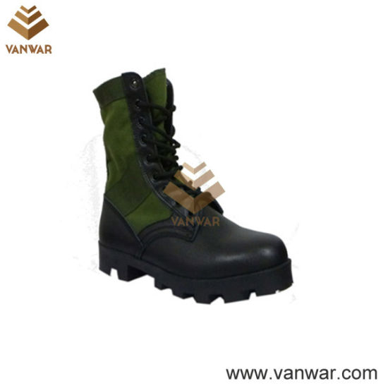 Olive Green Jungle Military Boots with Steel Toe Cap (WJB012)