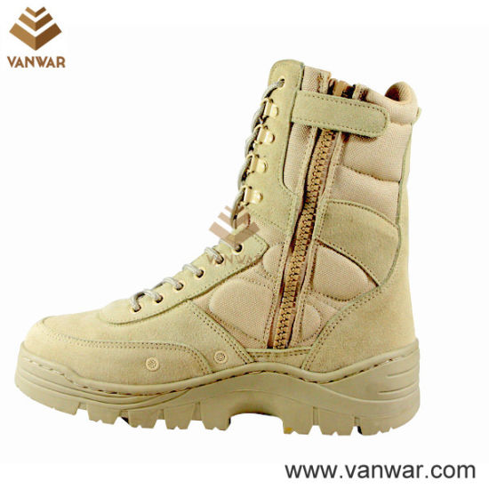 Zipper Military Army Desert Boots for Police and Soliders (WDB009)