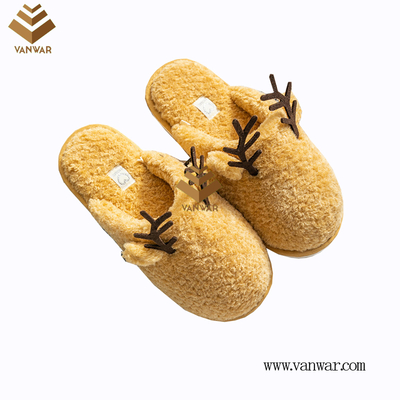 Customize Indoor Cotton lovely design Slippers with High Quality (wis056)