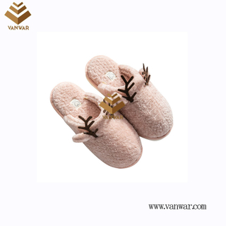 Customize Indoor Cotton lovely design Slippers with High Quality (wis059)